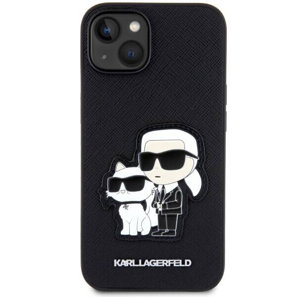 KARL LAGERFELD KLHCP14SSANKCPK IPHONE 14/15/13 6.1 "HARDCASE CZARNY / BLACK SAFFIANO KARL & CHUPETTE