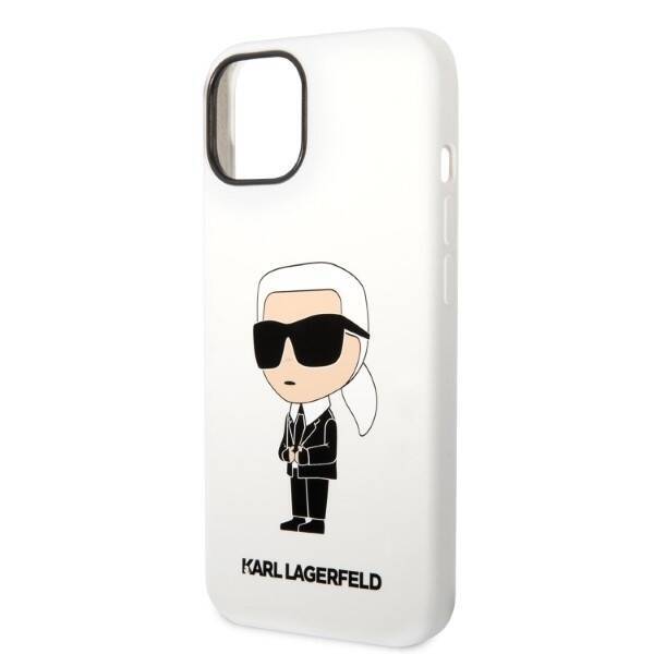 KARL LAGERFELD KLHCP14SSKNIKBCH IPHONE 14/15/13 6.1 "HARDCASE WHITE / WHITE SILICONE IKONIK