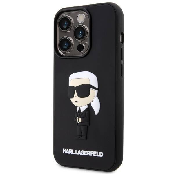 KARL LAGERFELD KLHCP14X3DRKINK IPHONE 14 PRO MAX 6.7 "BLACK/BLACK HARDCASE RUBBER IKONIK 3D