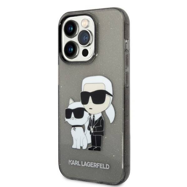 KARL LAGERFELD KLHCP14XHNKCTGK IPHONE 14 PRO MAX 6.7 "BLACK/BLACK HARDCASE GLITTER KARL & CHUPETTE