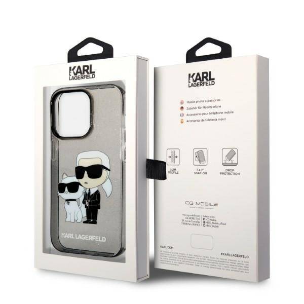 KARL LAGERFELD KLHCP14XHNKCTGK IPHONE 14 PRO MAX 6.7 "BLACK/BLACK HARDCASE GLITTER KARL & CHUPETTE