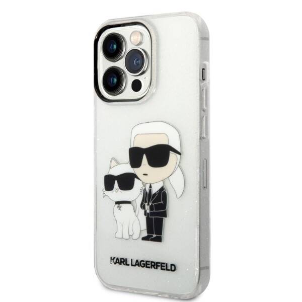 KARL LAGERFELD KLHCP14XHNKCTGT IPHONE 14 PRO MAX 6.7 "TRANSPARENT HARDCASE GLITTER KARL & CHUPETTE