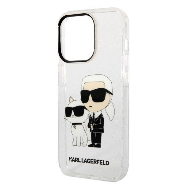 KARL LAGERFELD KLHCP14XHNKCTGT IPHONE 14 PRO MAX 6.7 "TRANSPARENT HARDCASE GLITTER KARL & CHUPETTE