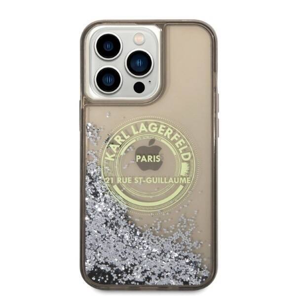 KARL LAGERFELD KLHCP14XLCRSGRK IPHONE 14 PRO MAX 6.7 "BLACK/BLACK HARDCASE LIQUID GLITTER RSG