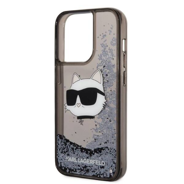 KARL LAGERFELD KLHCP14XLNCHCK IPHONE 14 PRO MAX 6.7 "BLACK/BLACK HARDCASE GLITTER CHOUPETTE HEAD