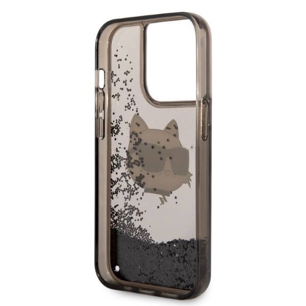 KARL LAGERFELD KLHCP14XLNCHCK IPHONE 14 PRO MAX 6.7 "BLACK/BLACK HARDCASE GLITTER CHOUPETTE HEAD