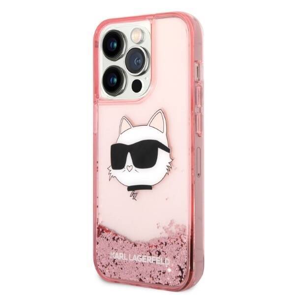 KARL LAGERFELD KLHCP14XLNCHCP IPHONE 14 PRO MAX 6.7 "PINK/PINK HARDCASE GLITTER CHOUPETTE HEAD