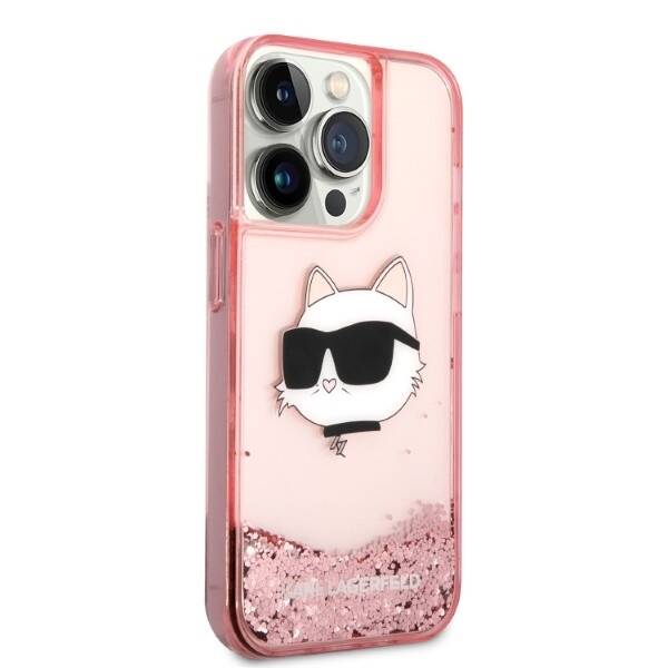 KARL LAGERFELD KLHCP14XLNCHCP IPHONE 14 PRO MAX 6.7 "PINK/PINK HARDCASE GLITTER CHOUPETTE HEAD