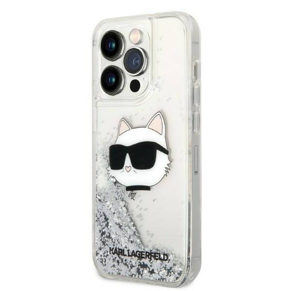 KARL LAGERFELD KLHCP14XLNCHCS IPHONE 14 PRO MAX 6.7 "SILVER/SILVER HARDCASE GLITTER CHOUPETTE HEAD