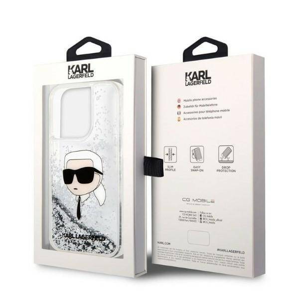 KARL LAGERFELD KLHCP14XLNKHCH IPHONE 14 PRO MAX 6.7 "SILVER/SILVER HARDCASE GLITTER KARL HEAD