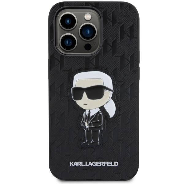 KARL LAGERFELD KLHCP14XSAKHPK IPHONE 14 PRO MAX 6.7 "BLACK/BLACK SAFFIANO MONOGRAM IKONIK