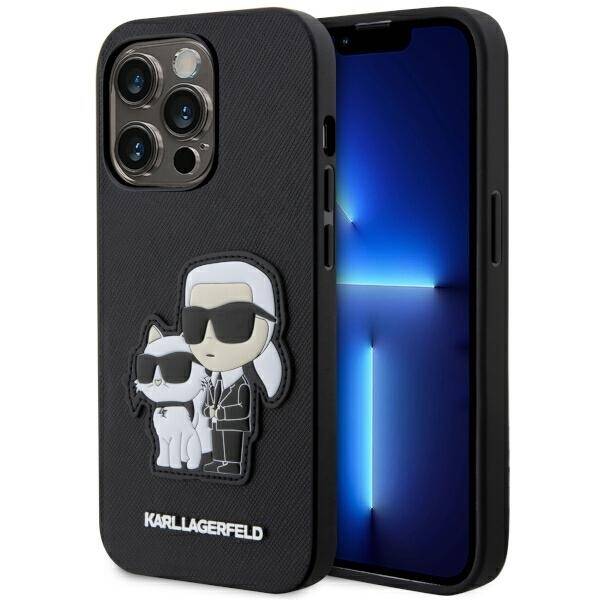 KARL LAGERFELD KLHCP14XSANKCPK IPHONE 14 PRO MAX 6.7 "HARDCASE CZARNY/BLACK SAFFIANO KARL & CHOUPETTE