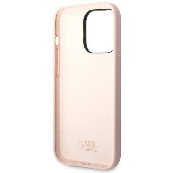 KARL LAGERFELD KLHCP14XSLCTPI IPHONE 14 PRO MAX 6.7 "HARDCASE LIGHT PINK/LIGHT PINK SILICONE CHOUPETTE BODY