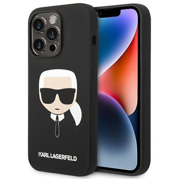 KARL LAGERFELD KLHCP14XSLKHBK IPHONE 14 PRO MAX 6.7 "HARDCASE BLACK/BLACK SILICONE KARL`S HEAD