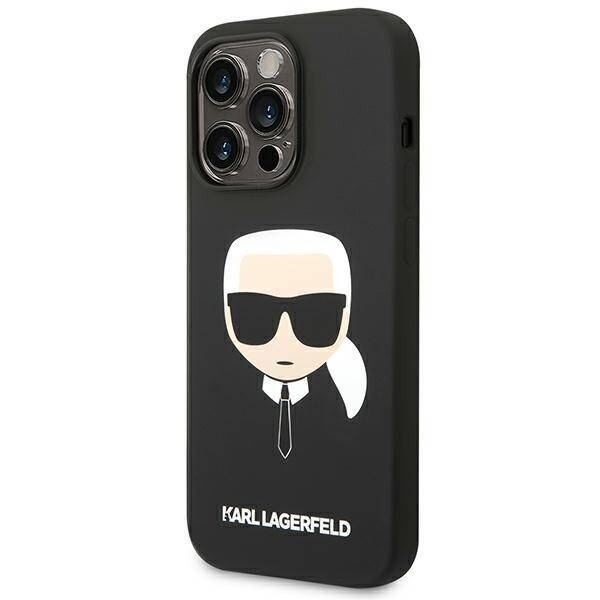 KARL LAGERFELD KLHCP14XSLKHBK IPHONE 14 PRO MAX 6.7 "HARDCASE BLACK/BLACK SILICONE KARL`S HEAD