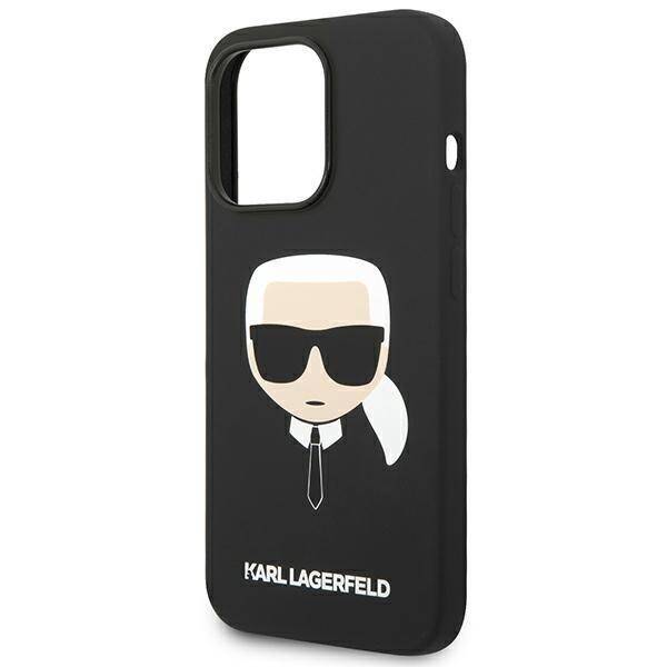 KARL LAGERFELD KLHCP14XSLKHBK IPHONE 14 PRO MAX 6.7 "HARDCASE BLACK/BLACK SILICONE KARL`S HEAD