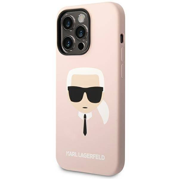 KARL LAGERFELD KLHCP14XSLKHLP IPHONE 14 PRO MAX 6.7 "HARDCASE PINK/PINK SILICONE KARL`S HEAD