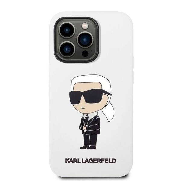 KARL LAGERFELD KLHCP14XSNIKBCH IPHONE 14 PRO MAX 6.7 "HARDCASE WHITE/WHITE SILICONE IKONIK