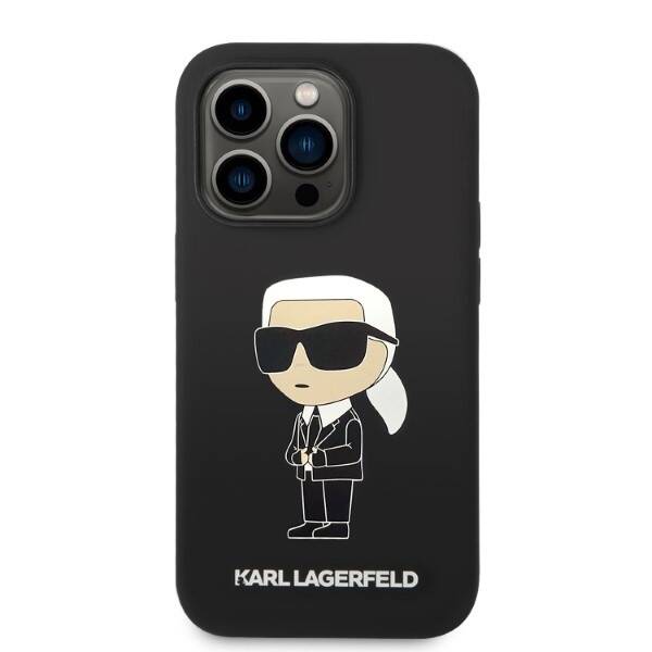 KARL LAGERFELD KLHCP14XSNIKBCK IPHONE 14 PRO MAX 6.7 "HARDCASE BLACK/BLACK SILICONE ICONIK