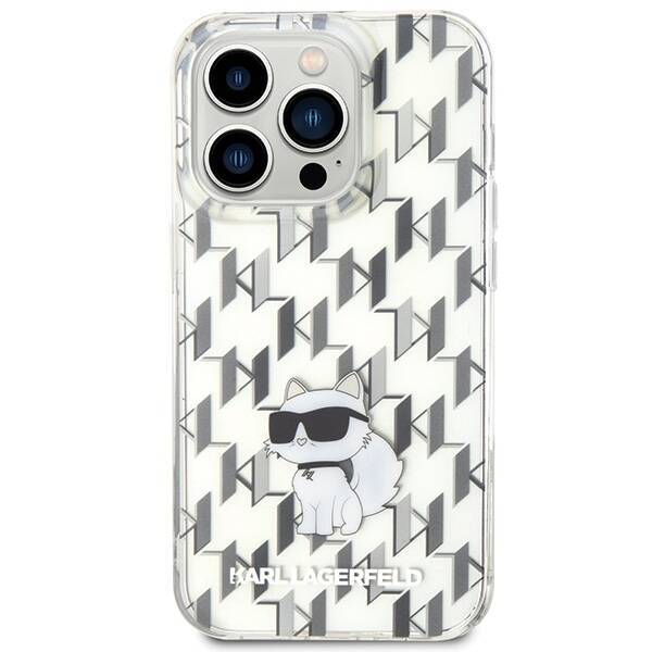 KARL LAGERFELD KLHCP15LHNCLT IPHONE 15 PRO 6.1 "TRANSPARENT HARDCASE MONOGRAM CHAPETTE