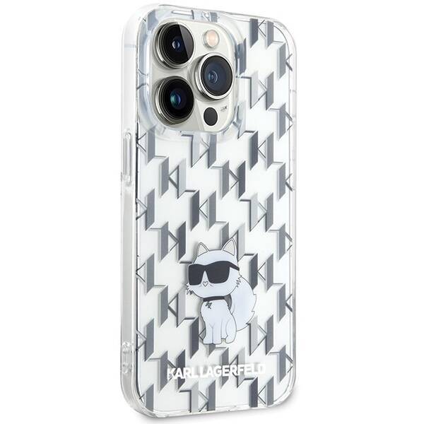 KARL LAGERFELD KLHCP15LHNCLT IPHONE 15 PRO 6.1 "TRANSPARENT HARDCASE MONOGRAM CHAPETTE