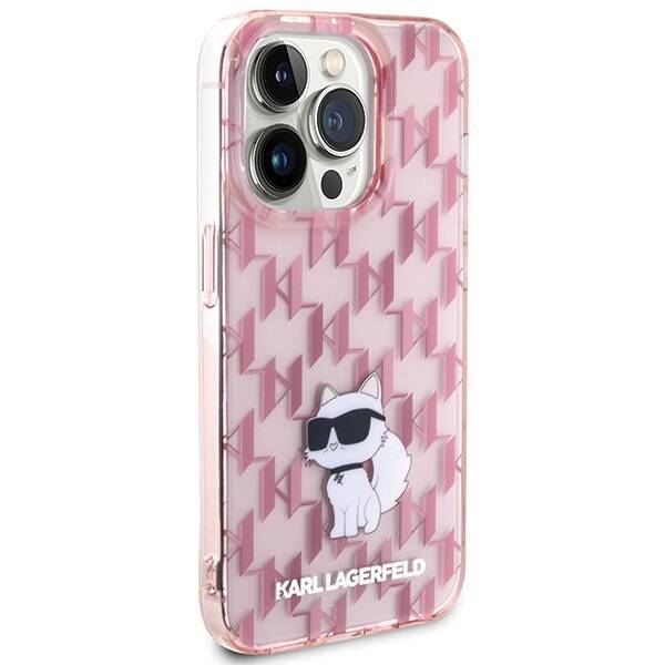 KARL LAGERFELD KLHCP15LHNCMKLP IPHONE 15 PRO 6.1 "PINK/PINK HARDCASE MONOGRAM CHAPETTE