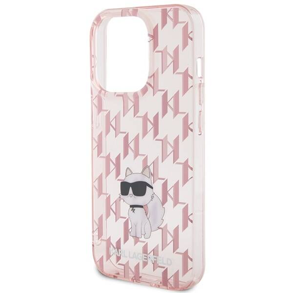 KARL LAGERFELD KLHCP15LHNCMKLP IPHONE 15 PRO 6.1 "PINK/PINK HARDCASE MONOGRAM CHAPETTE