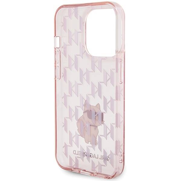 KARL LAGERFELD KLHCP15LHNCMKLP IPHONE 15 PRO 6.1 "PINK/PINK HARDCASE MONOGRAM CHAPETTE