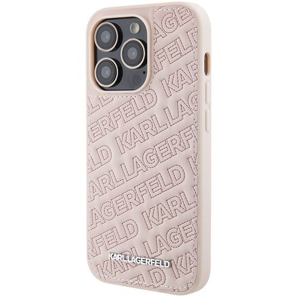 KARL LAGERFELD KLHCP15LPQKPMP IPHONE 15 PRO 6.1 "PINK/PINK HARDCASE QUILTED K PATTERN