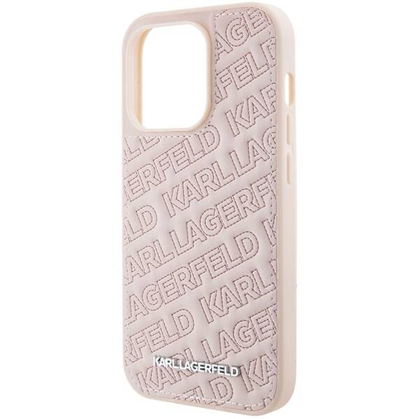 KARL LAGERFELD KLHCP15LPQKPMP IPHONE 15 PRO 6.1 "PINK/PINK HARDCASE QUILTED K PATTERN