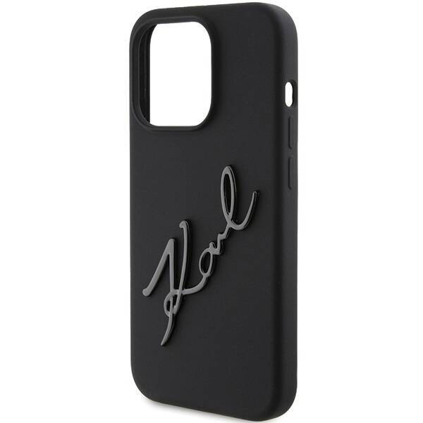 KARL LAGERFELD KLHCP15LSKSBMCK IPHONE 15 PRO 6.1 "BLACK/BLACK HARDCASE SILICONE KARL SCRIPT