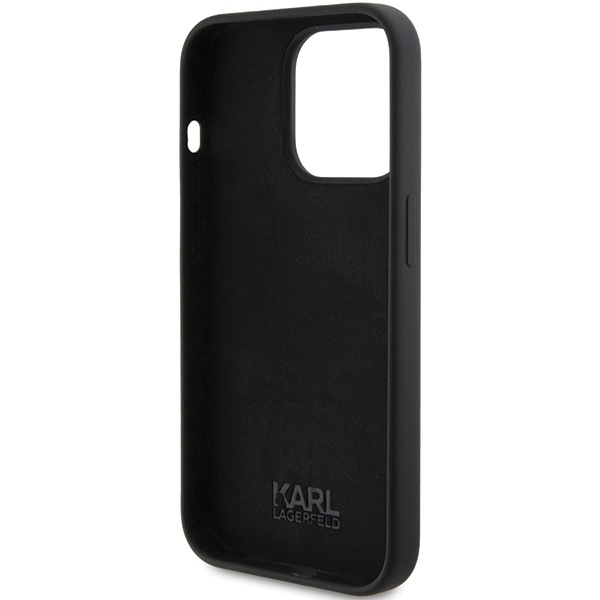 KARL LAGERFELD KLHCP15LSKSBMCK IPHONE 15 PRO 6.1 "BLACK/BLACK HARDCASE SILICONE KARL SCRIPT