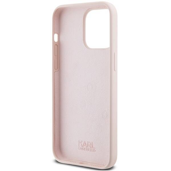 KARL LAGERFELD KLHCP15LSKSBMCP IPHONE 15 PRO 6.1 "PINK/PINK HARDCASE SILICONE KARL SCRIPT