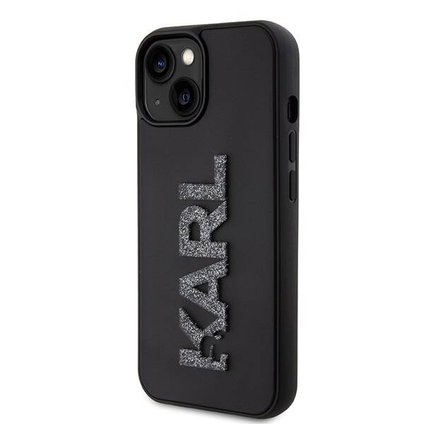 KARL LAGERFELD KLHCP15M3DMBKCK IPHONE 15 PLUS / 14 PLUS 6.7 "BLACK / BLACK HARDCASE 3D RUBBER GLITTER LOGO