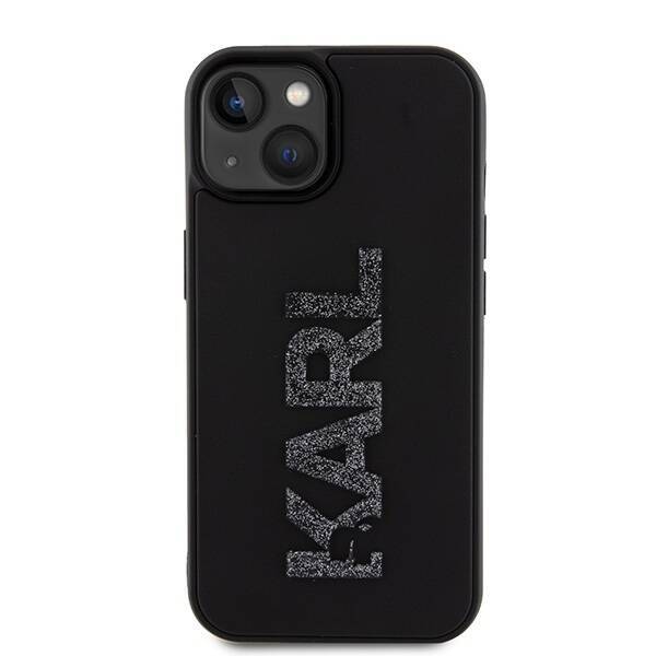 KARL LAGERFELD KLHCP15M3DMBKCK IPHONE 15 PLUS / 14 PLUS 6.7 "BLACK / BLACK HARDCASE 3D RUBBER GLITTER LOGO