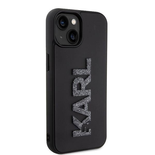 KARL LAGERFELD KLHCP15M3DMBKCK IPHONE 15 PLUS / 14 PLUS 6.7 "BLACK / BLACK HARDCASE 3D RUBBER GLITTER LOGO