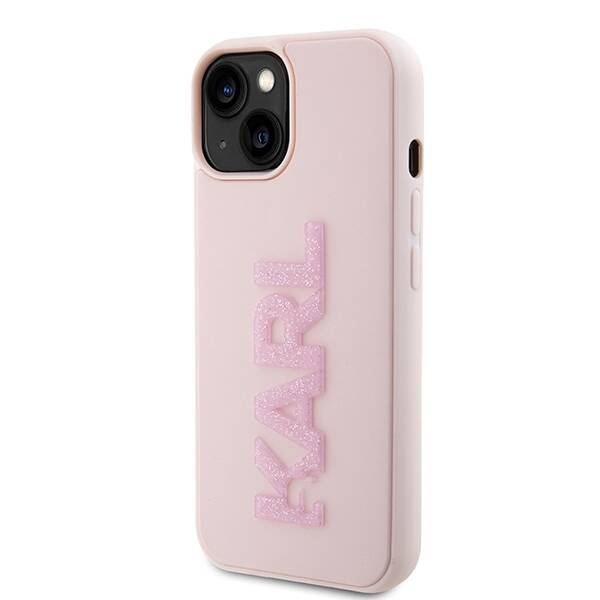 KARL LAGERFELD KLHCP15M3DMBKCP IPHONE 15 PLUS / 14 PLUS 6.7 "PINK / PINK HARDCASE 3D RUBBER GLITTER LOGO