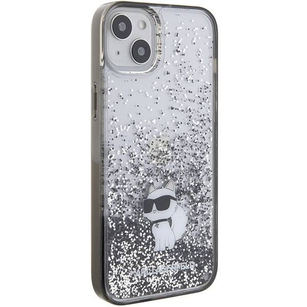 KARL LAGERFELD KLHCP15MLKCNSK IPHONE 15 PLUS / 14 PLUS 6.7 "TRANSPARENT HARDCASE LIQUID GLITTER CHOUPETTE