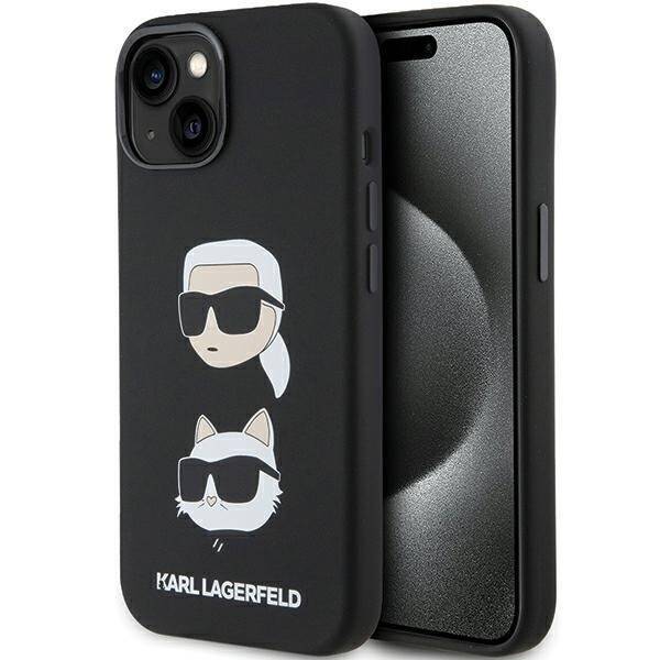 KARL LAGERFELD KLHCP15MSDHKCNK IPHONE 15 PLUS / 14 PLUS 6.7 "BLACK / BLACK SILICONE KARL & CHUPETTE HEAD