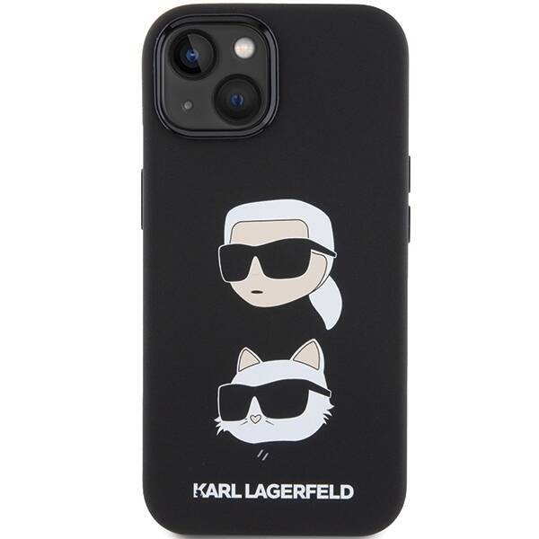 KARL LAGERFELD KLHCP15MSDHKCNK IPHONE 15 PLUS / 14 PLUS 6.7 "BLACK / BLACK SILICONE KARL & CHUPETTE HEAD