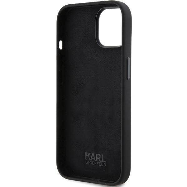 KARL LAGERFELD KLHCP15MSDHKCNK IPHONE 15 PLUS / 14 PLUS 6.7 "BLACK / BLACK SILICONE KARL & CHUPETTE HEAD