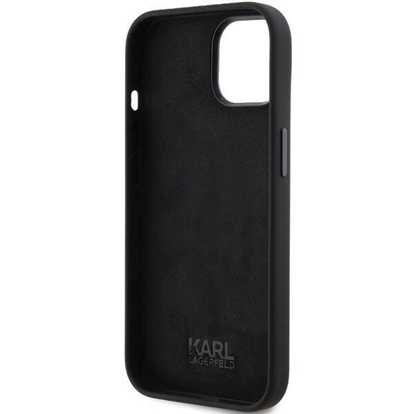 KARL LAGERFELD KLHCP15MSMHKNPK IPHONE 15 PLUS / 14 PLUS 6.7 "BLACK / BLACK SILICONE IKONIK METAL PIN