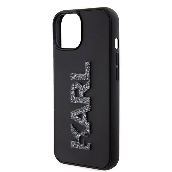 KARL LAGERFELD KLHCP15S3DMBKCK IPHONE 15/14/13 6.1 "BLACK / BLACK HARDCASE 3D RUBBER GLITTER LOGO