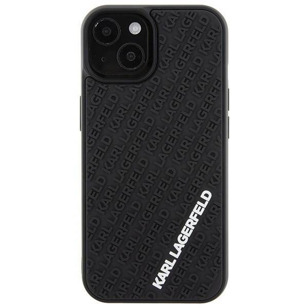 KARL LAGERFELD KLHCP15S3DMKRLK IPHONE 15/14/13 6.1 "BLACK / BLACK HARDCASE 3D RUBBER MULTI LOGO