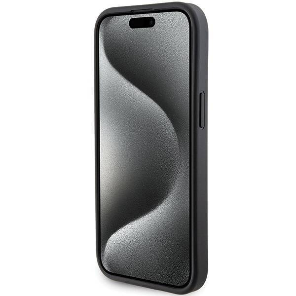 KARL LAGERFELD KLHCP15SGSACHPK IPHONE 15/14/16 6.1 "BLACK / BLACK HARDCASE GRIPSTAND SAFFIANO CHOUPETTE PINS