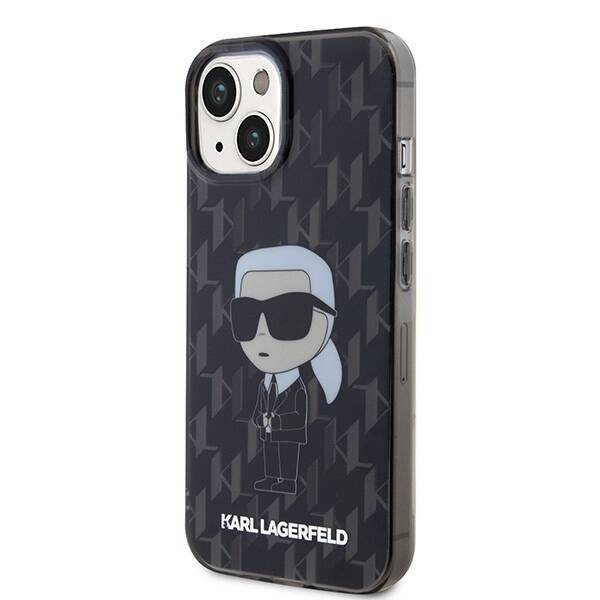 KARL LAGERFELD KLHCP15SHNKMKLK IPHONE 15/14/13 6.1 "BLACK / BLACK HARDCASE MONOGRAM IKONIK