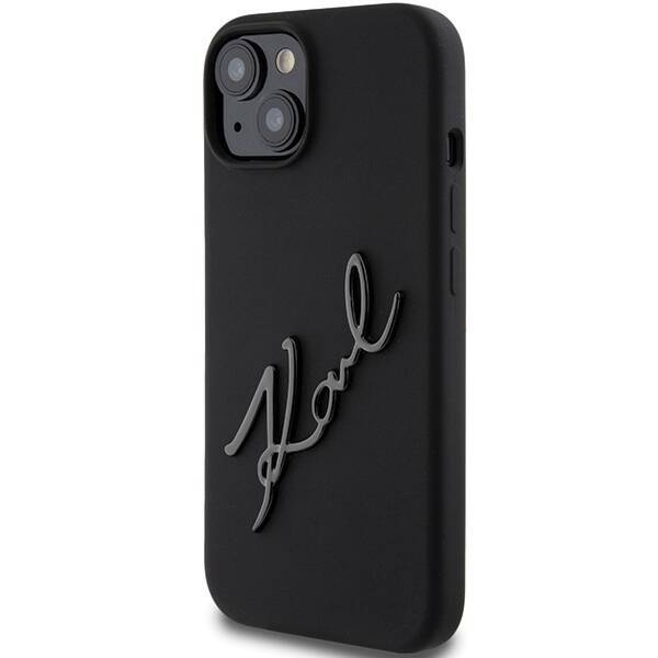 KARL LAGERFELD KLHCP15SSKSBMCK IPHONE 15/14/13 6.1 "BLACK / BLACK HARDCASE SILICONE KARL SCRIPT