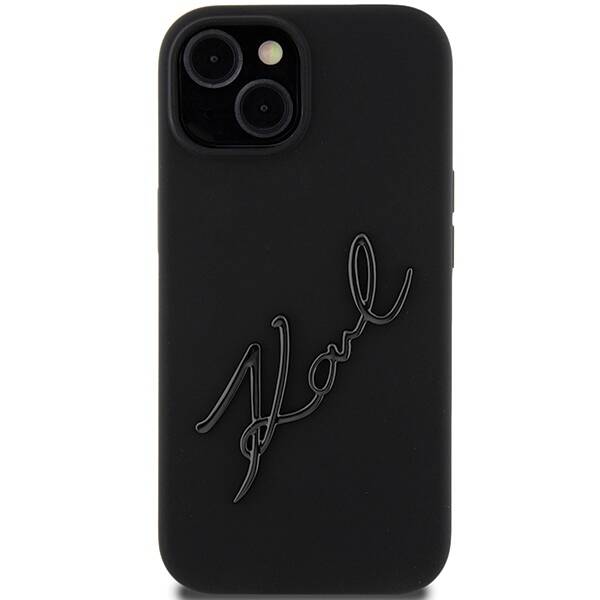 KARL LAGERFELD KLHCP15SSKSBMCK IPHONE 15/14/13 6.1 "BLACK / BLACK HARDCASE SILICONE KARL SCRIPT