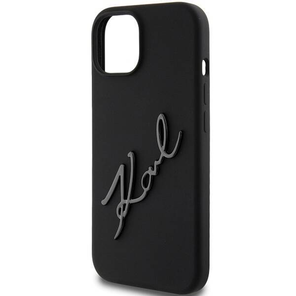 KARL LAGERFELD KLHCP15SSKSBMCK IPHONE 15/14/13 6.1 "BLACK / BLACK HARDCASE SILICONE KARL SCRIPT