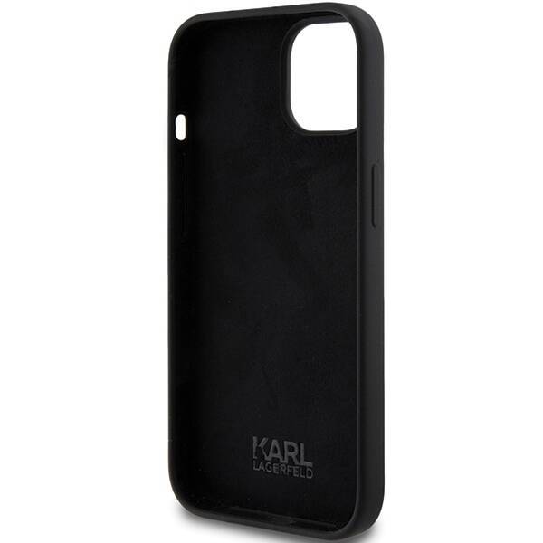 KARL LAGERFELD KLHCP15SSKSBMCK IPHONE 15/14/13 6.1 "BLACK / BLACK HARDCASE SILICONE KARL SCRIPT